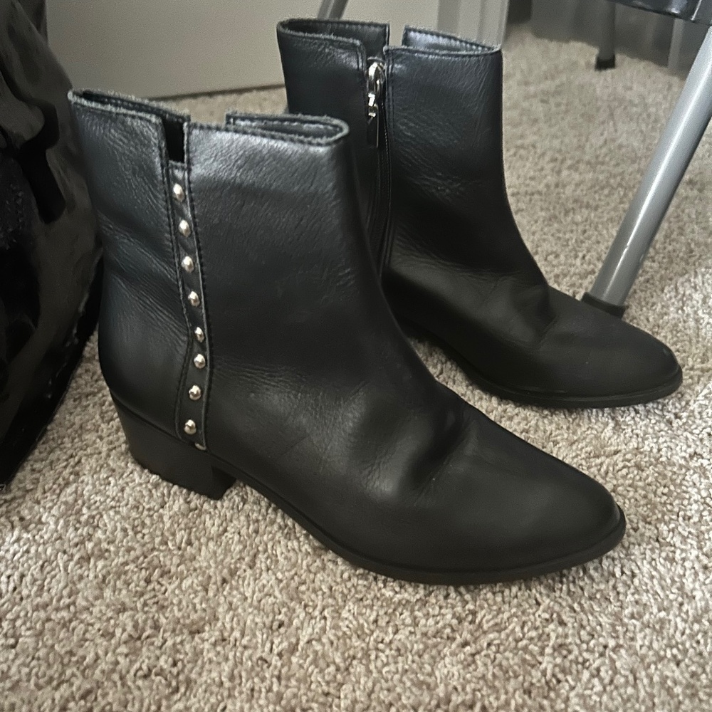 Kaanas Studded Black Ankle Boot 6